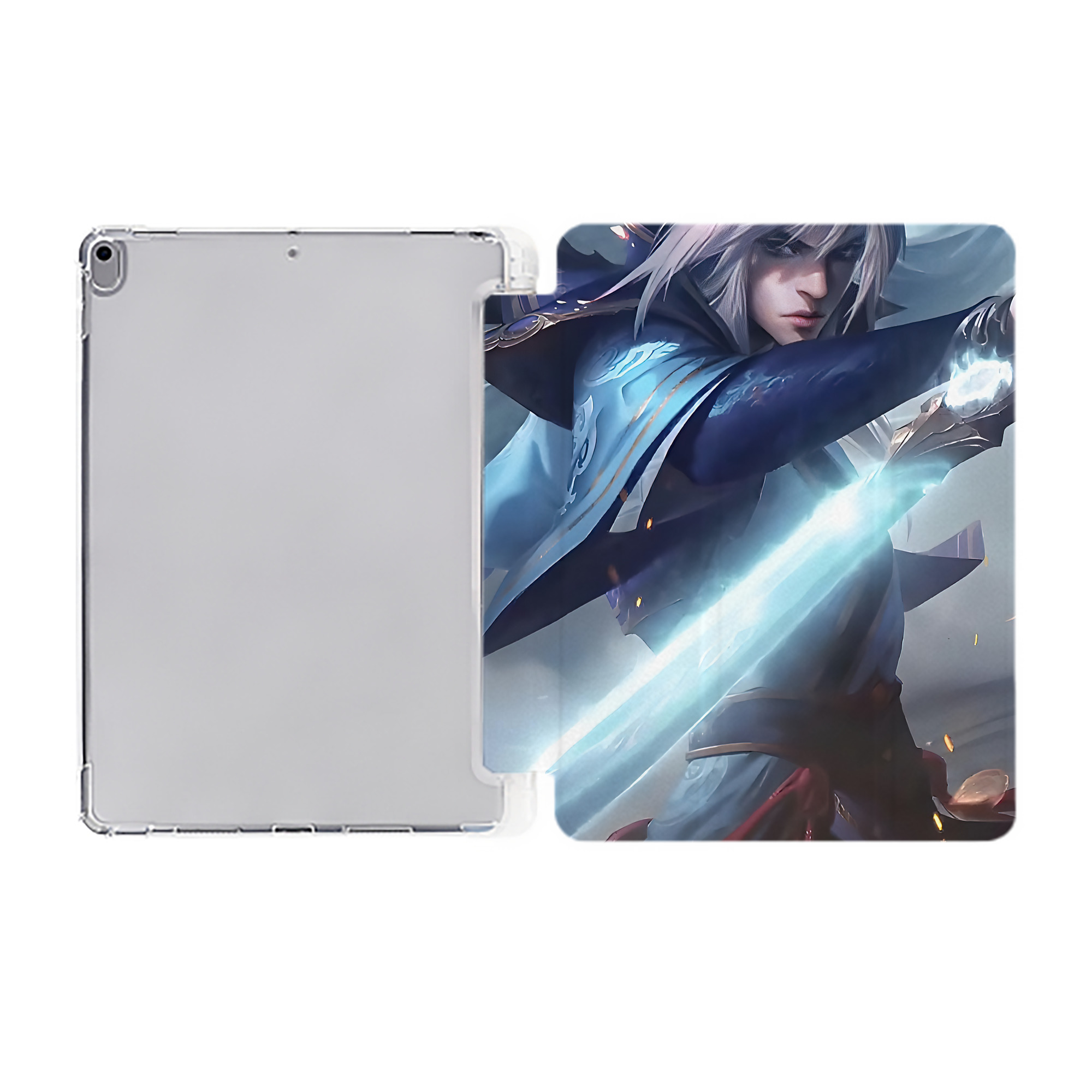 （画像用） リーグ・オブ・レジェンド League of Legends LOL IPad ケース ペン収納付き 三つ折りスタンド PUレザー×シリコン 対応機種9.5/10.5/10.9インチ